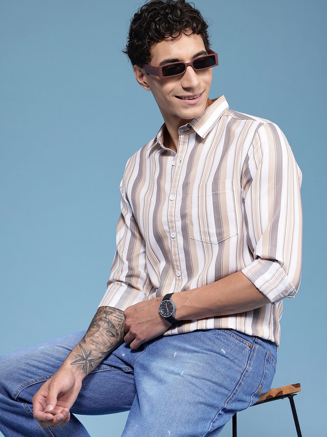 HERE&NOW Checked Casual Shirt