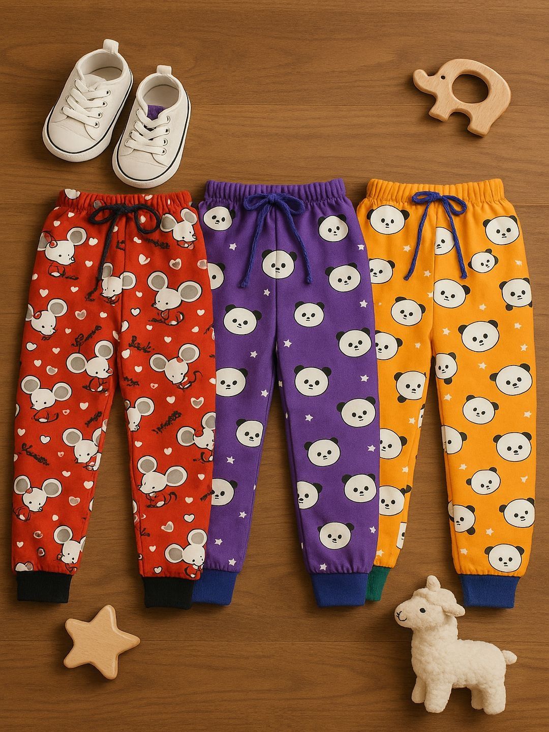 CORTICA Infant Boys Pack Of 3 Printed Mid-Rise Joggers