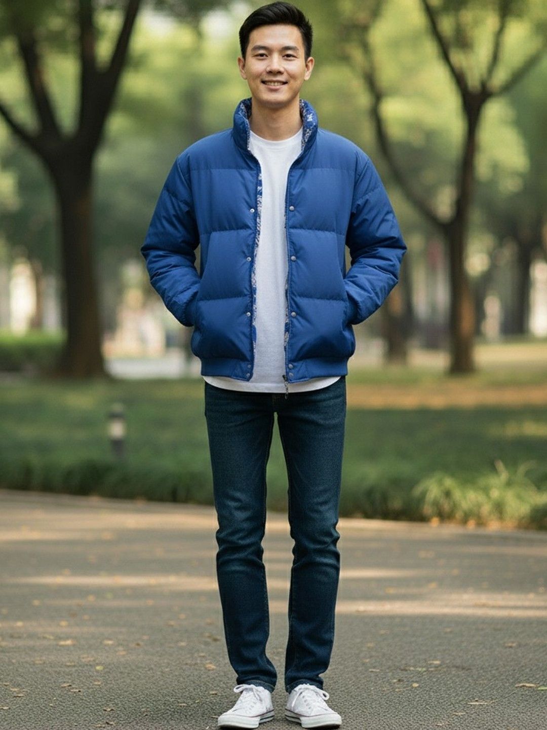 Mast & Harbour Cotton Puffer Jacket With Patchwork