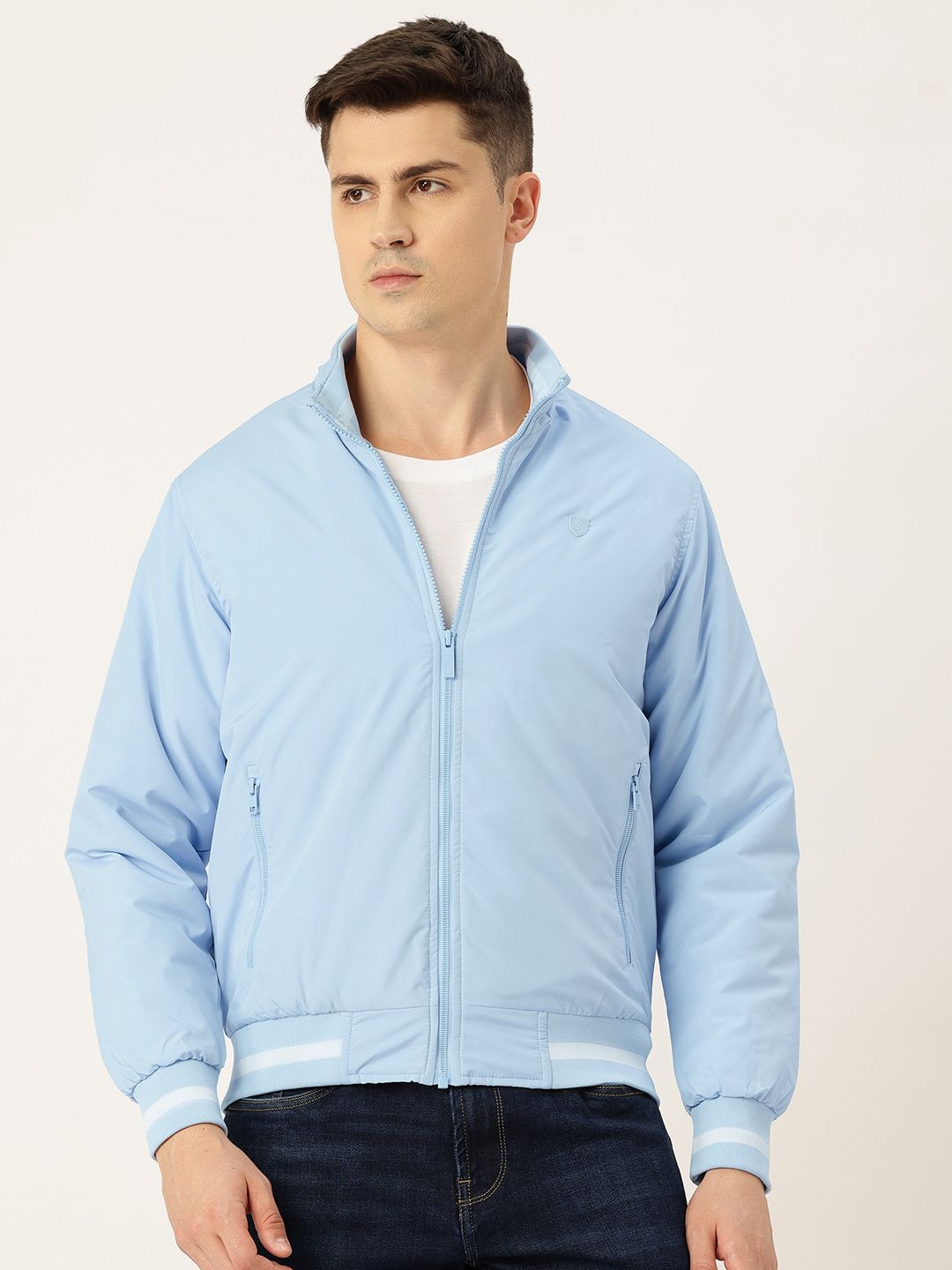Monte Carlo Striped Detail Bomber Jacket
