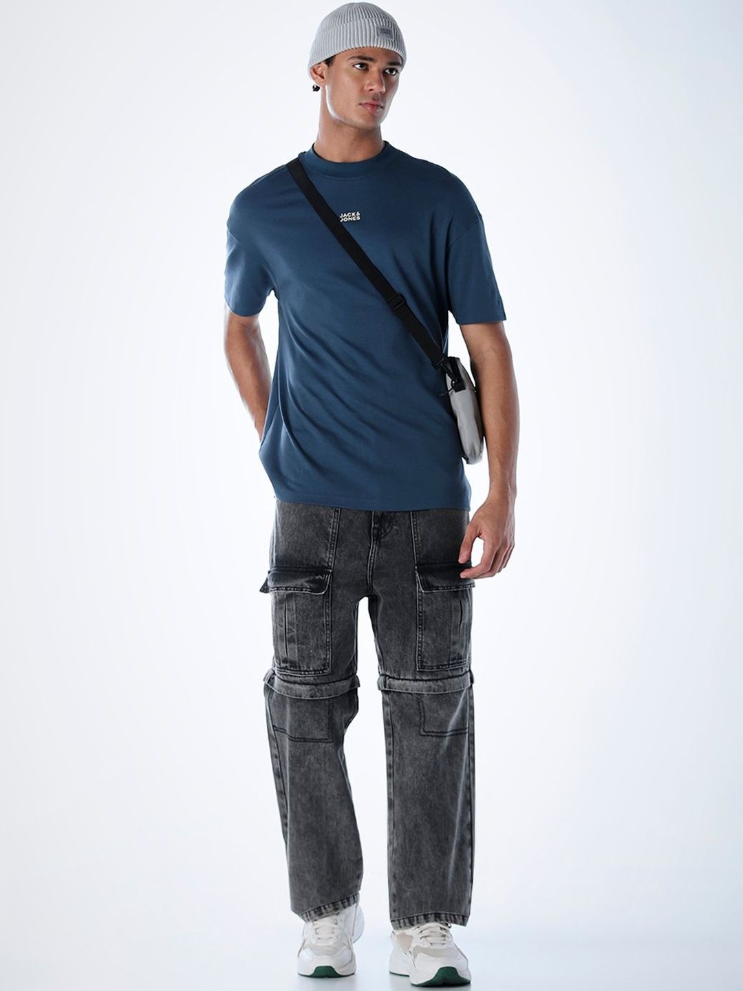 Wide Leg High-Rise Heavy Fade Stretchable Jeans