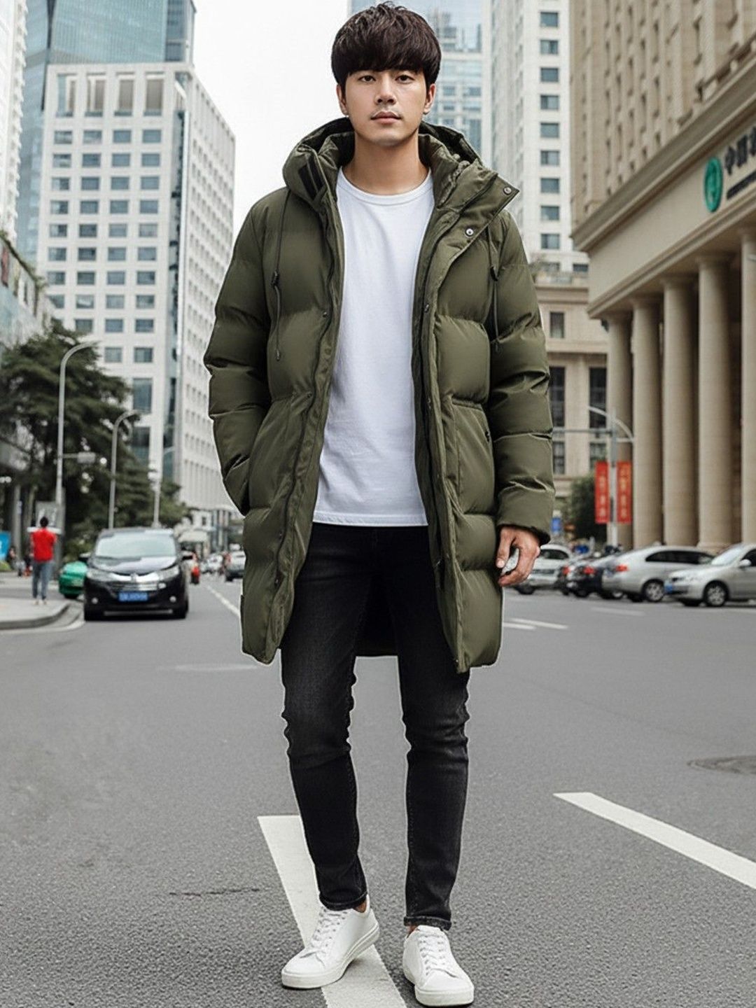 Mast & Harbour Men Longline Puffer Jacket