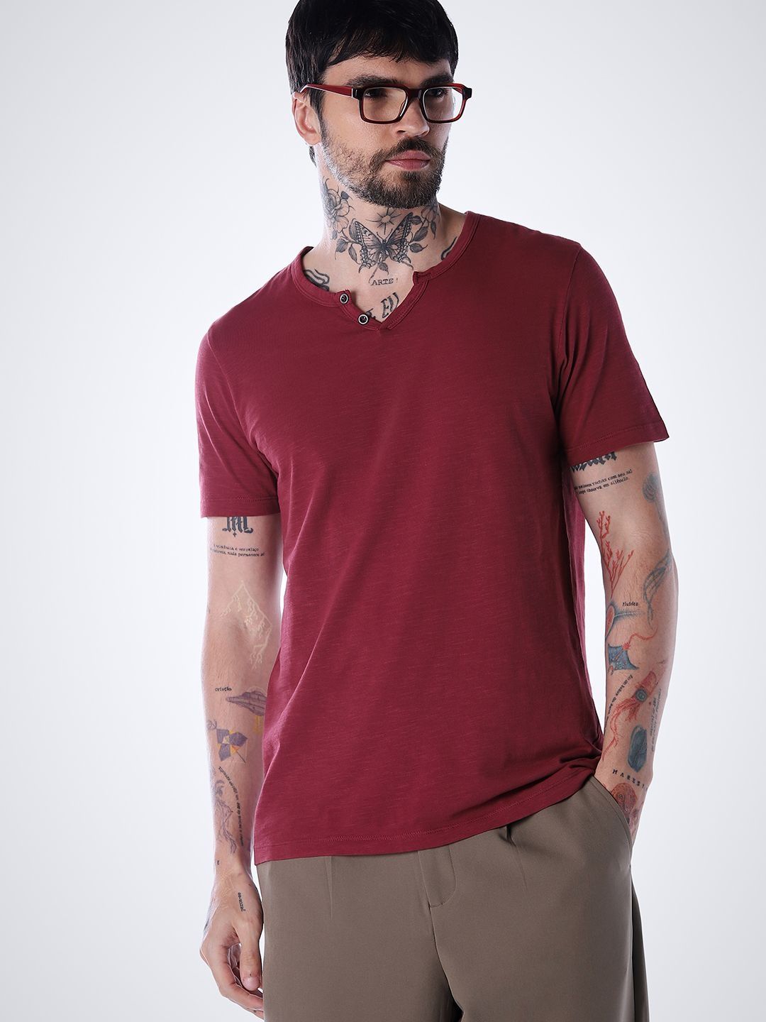 Jack & Jones Henley Neck Cotton T-shirt Offers & Cashback