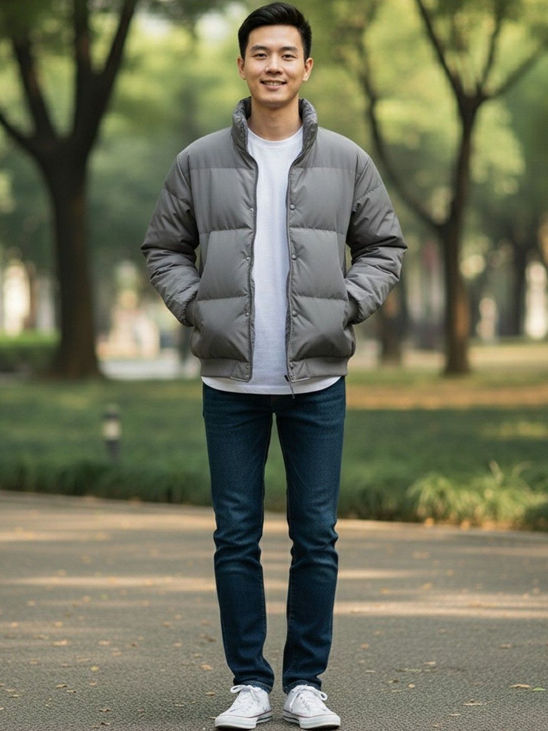 Mast & Harbour Stand Collar Cotton Puffer Jacket With Patchwork