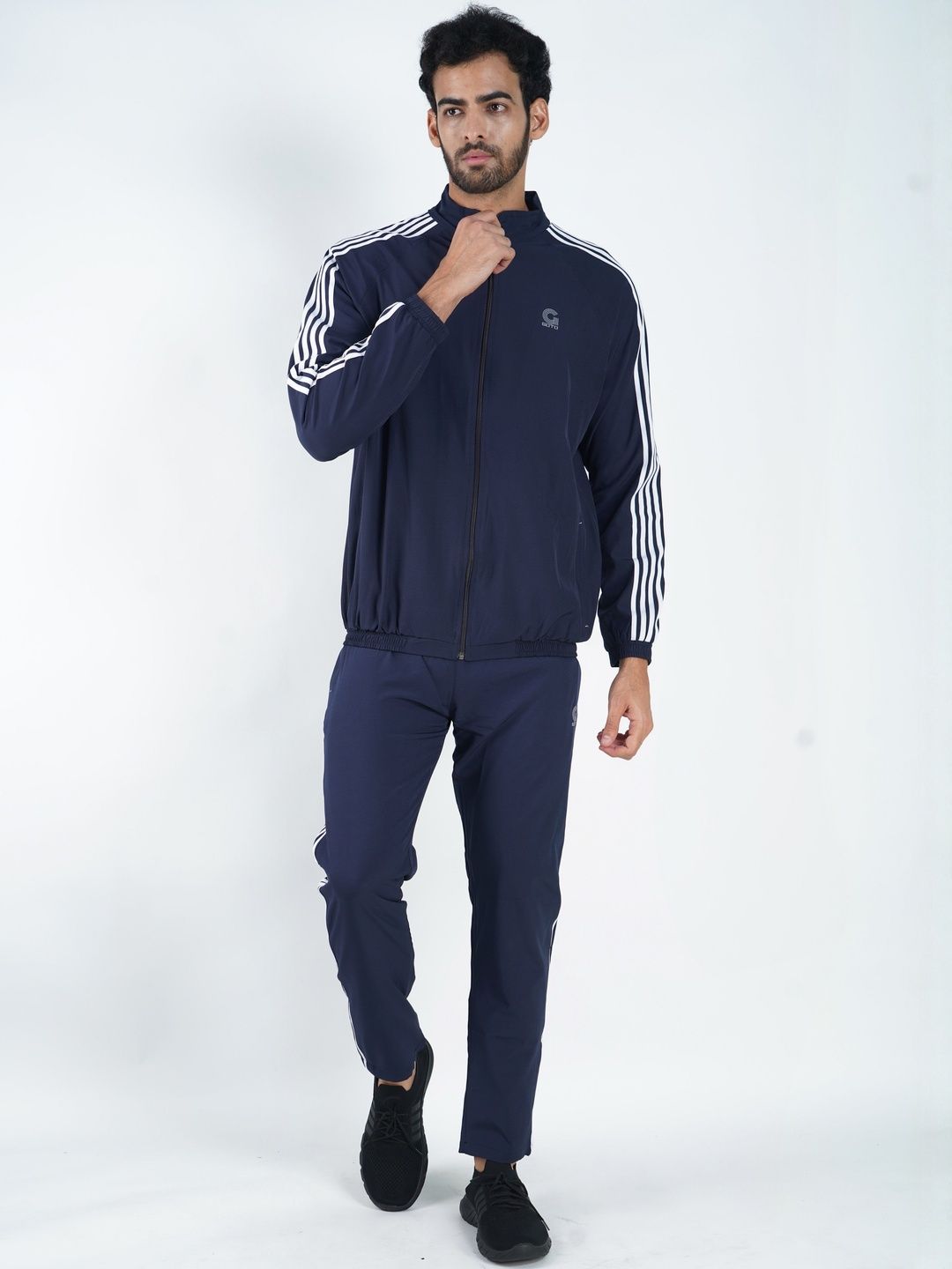 GOTO SPORTS Men Mock Neck Mid-Rise Tracksuits
