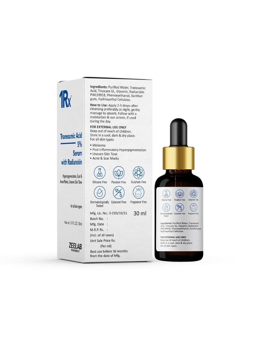 化粧下地 JUBILANT plus serum 30ml Buy ZEELAB PHARMACY 1RX Tranexamic Acid 5% Face Serum - 30 ml