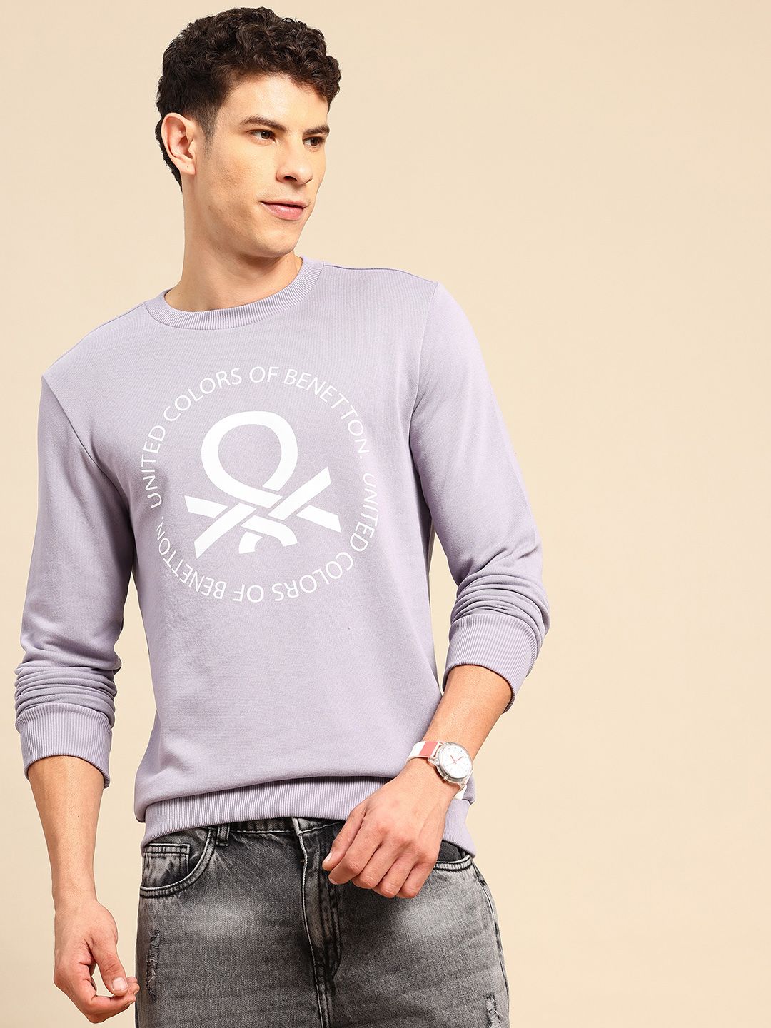 United Colors of Benetton United Colors of Benetton Graphic Printed Sweatshirt