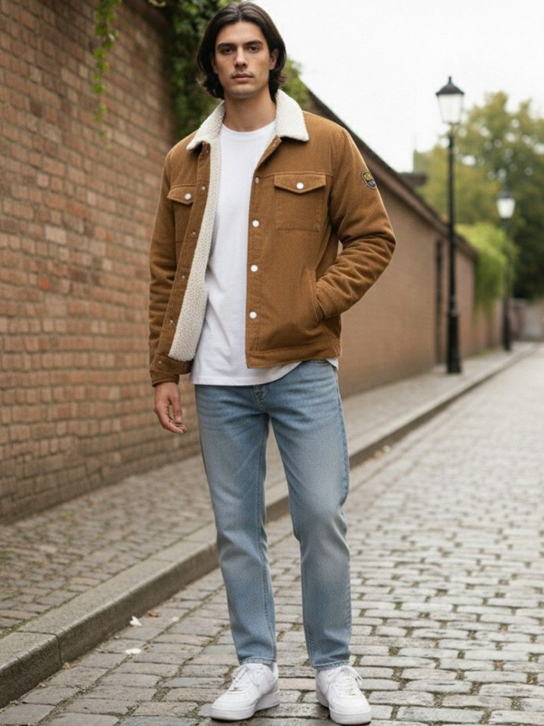 Mast & Harbour Spread Collar Cotton Denim Jacket