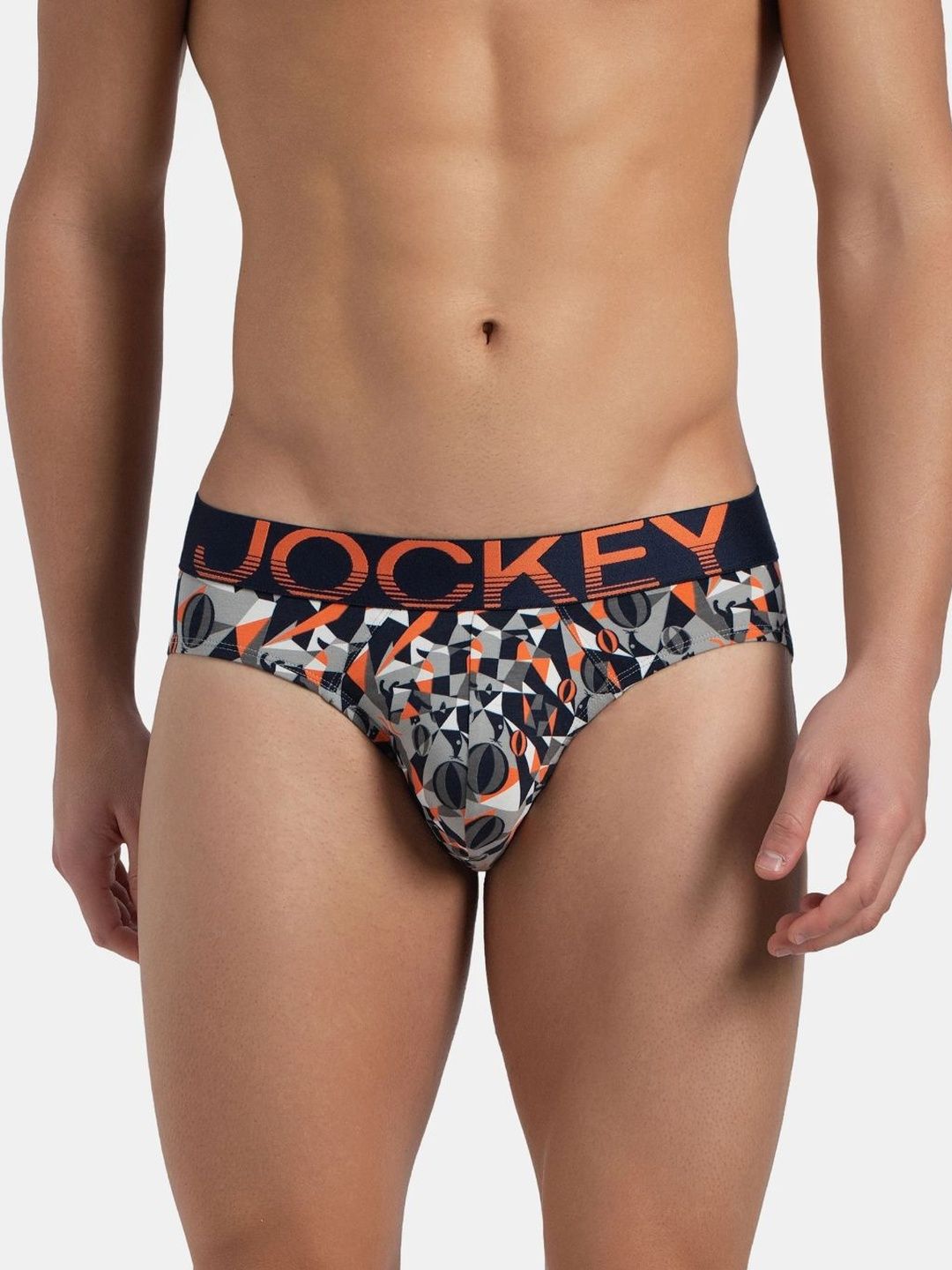 Jockey Super Combed Cotton Elastane Stretch Printed Brief with Ultrasoft Waistband - FP22