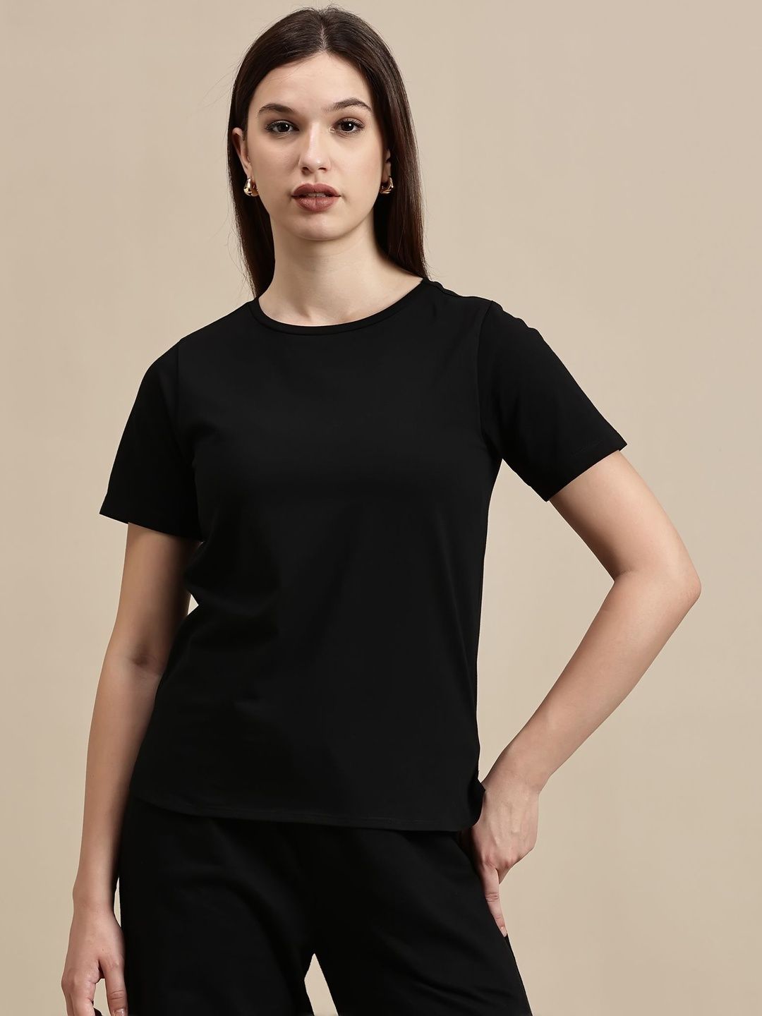 Buy R&B Ribbed Round Neck Top - Tops for Women 26437820 | Myntra