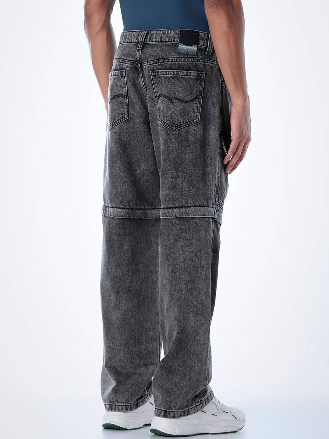 Wide Leg High-Rise Heavy Fade Stretchable Jeans