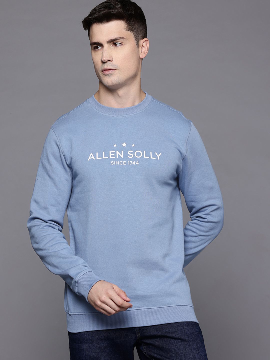 Allen Solly Typography Printed Fleece Sweatshirt