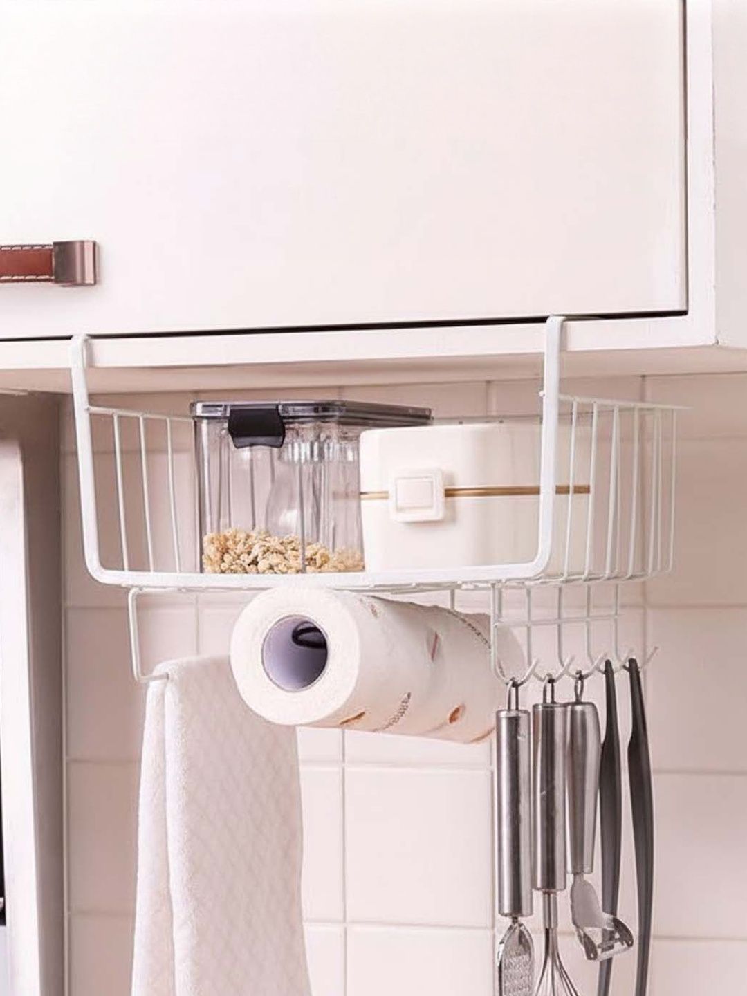 Go Hooked White Set of 1 Super Strong Multi-Utility Organisers
