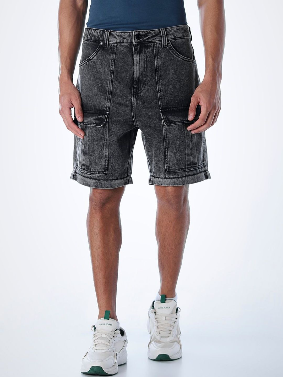Wide Leg High-Rise Heavy Fade Stretchable Jeans