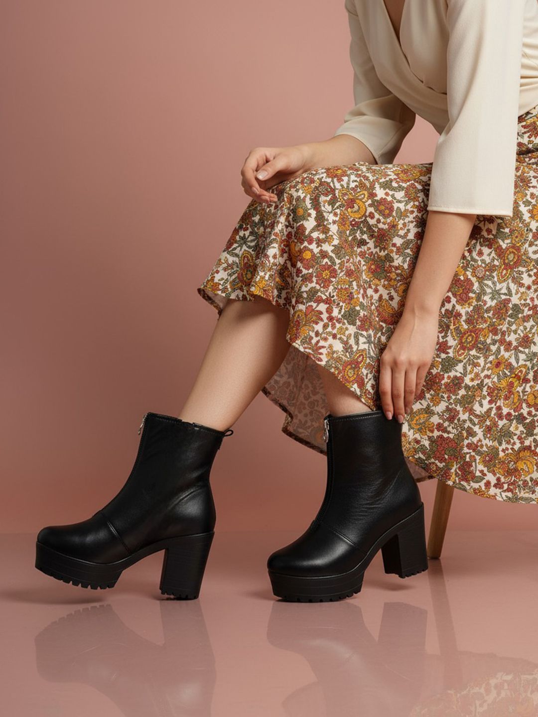 STRASSE PARIS STRASSE PARIS Women Ankle Length Block Heeled  Boots