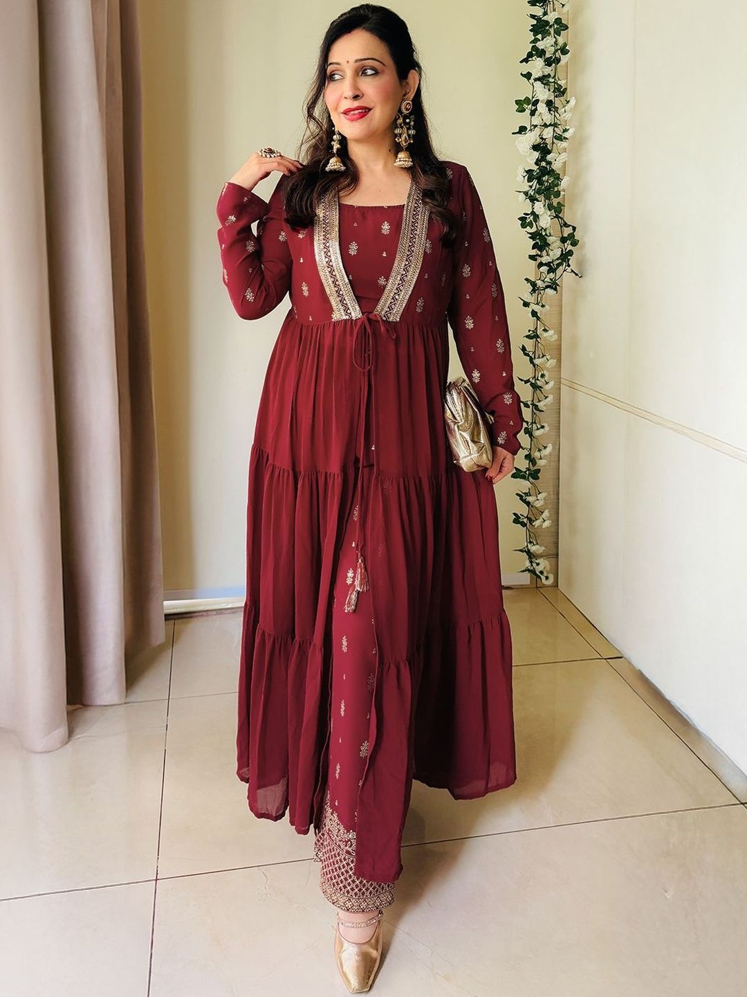 knee length dresses for ladies Lovely Rani Pink Embroidered Punjabi Patiala Suit with Dupatta – Mangaldeep  NX main image 1