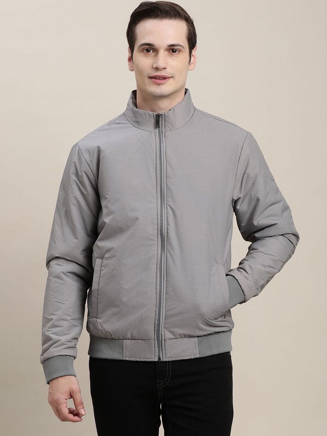 Turtle Men Geometric Windcheater Bomber Jacket
