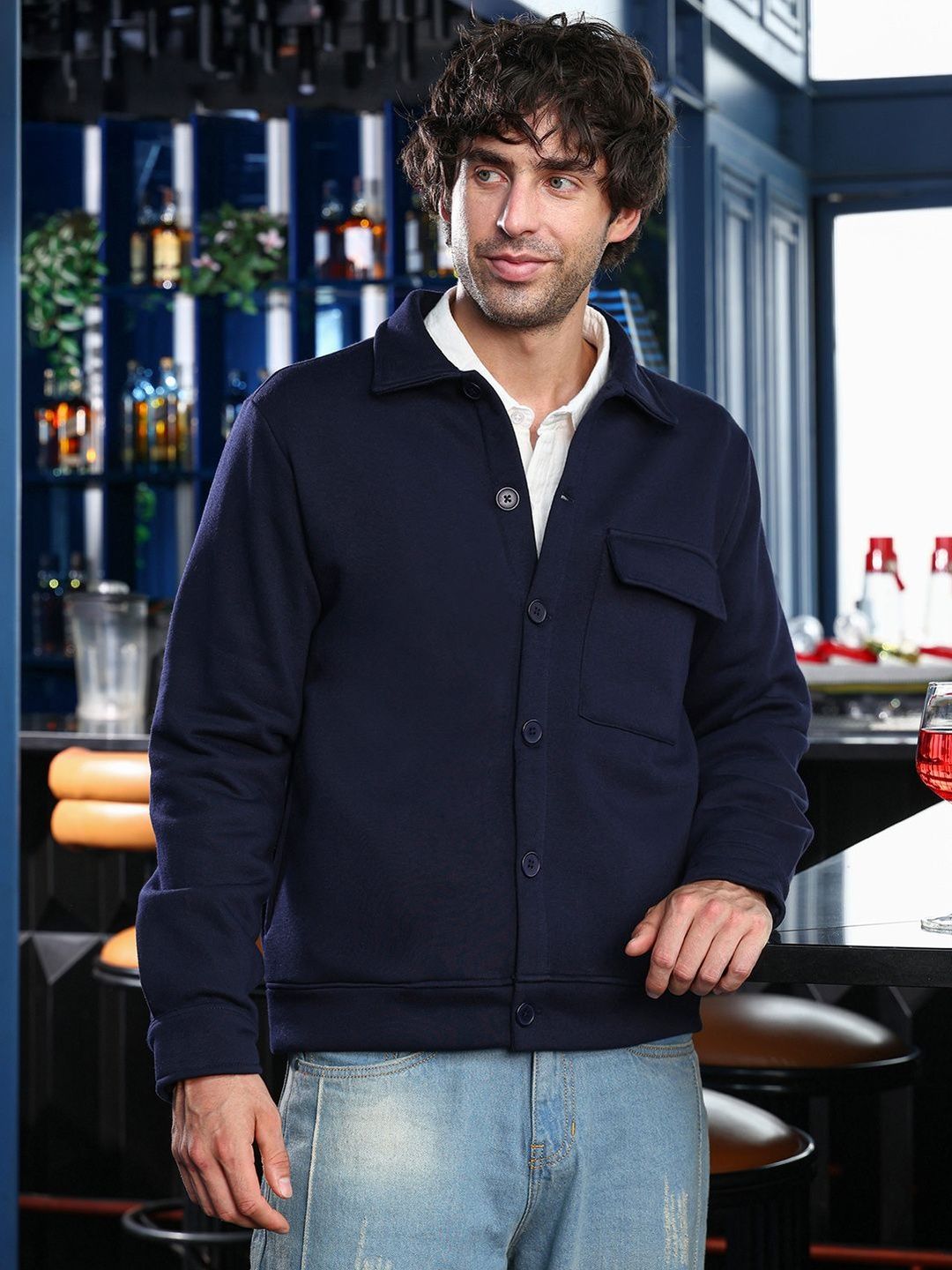 CAHOOT Spread Collar Lightweight Cotton Fleece Jacket