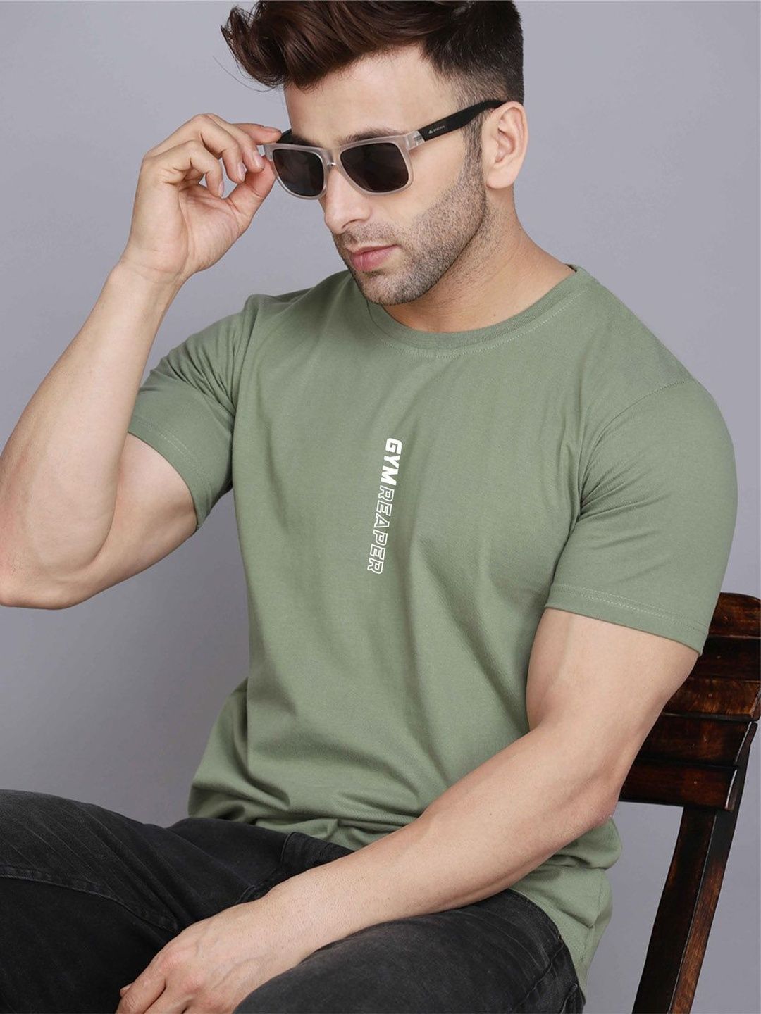 TEEFOX Graphic Printed Round Neck Short Sleeves Regular Fit T-shirt
