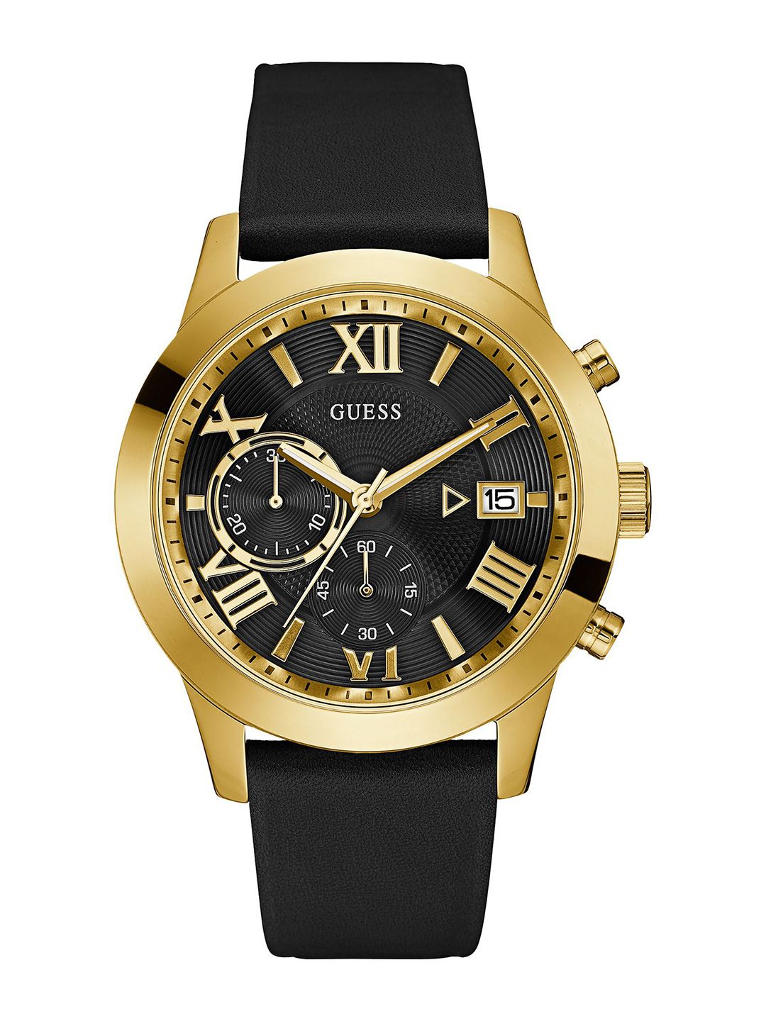 GUESS GUESS Round 45mm Black Dial Analog Men Watch - U0669G4M