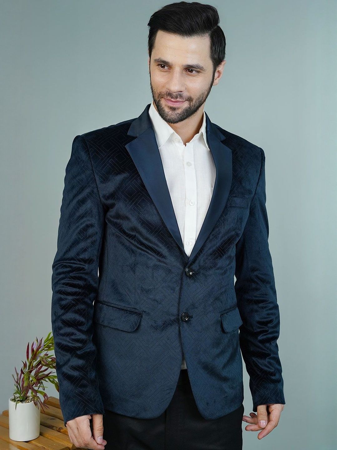 Wintage Notched Lapel Single Breasted Blazer