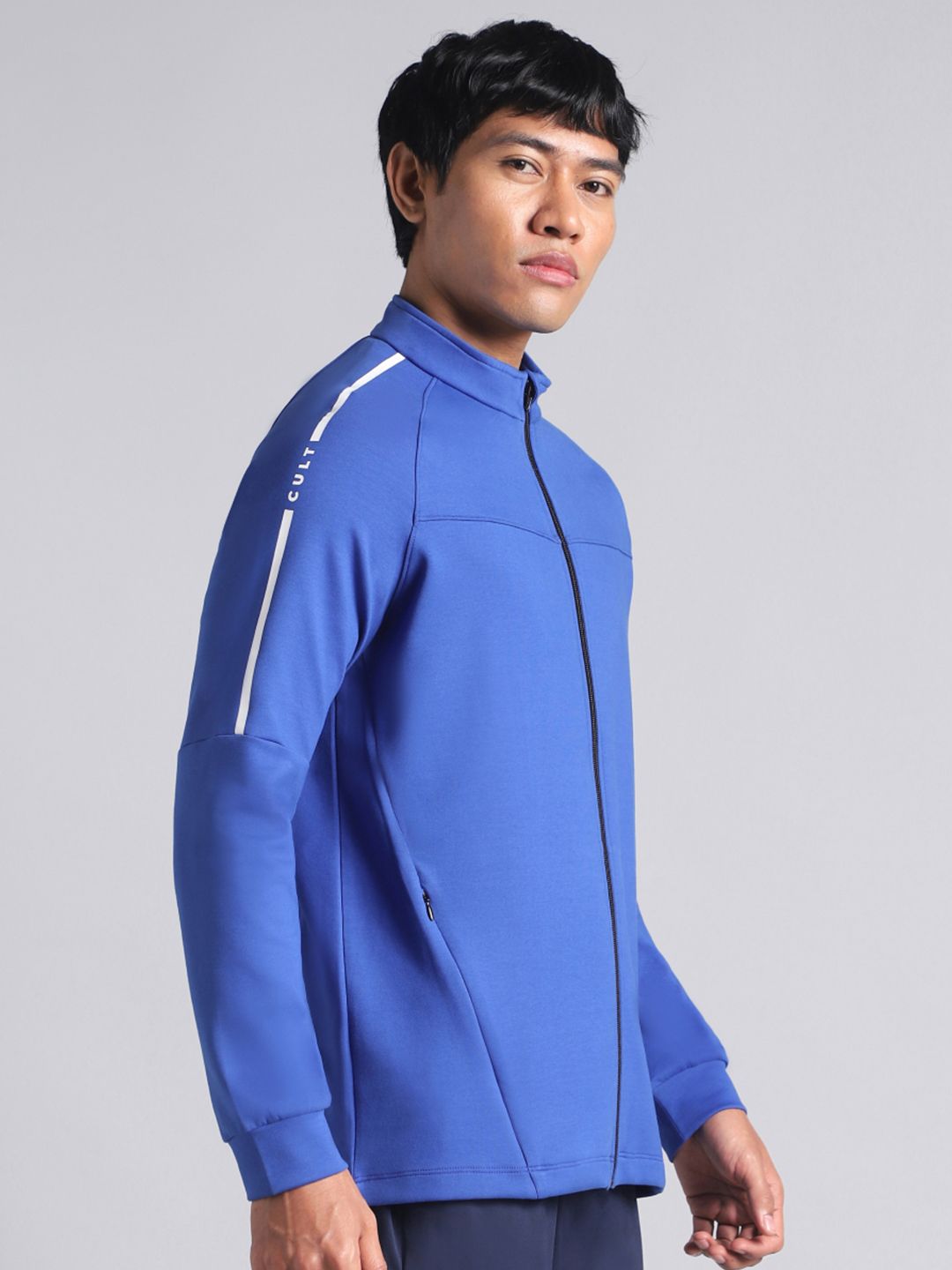 CULT Men's Blue Training Essential Mid Layer Jacket