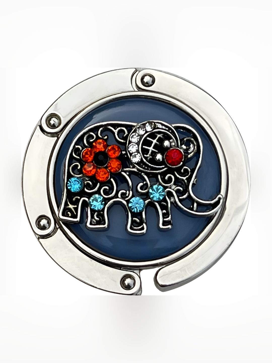 FURE Red & Blue Embellished Elephant Table Bag Hanger