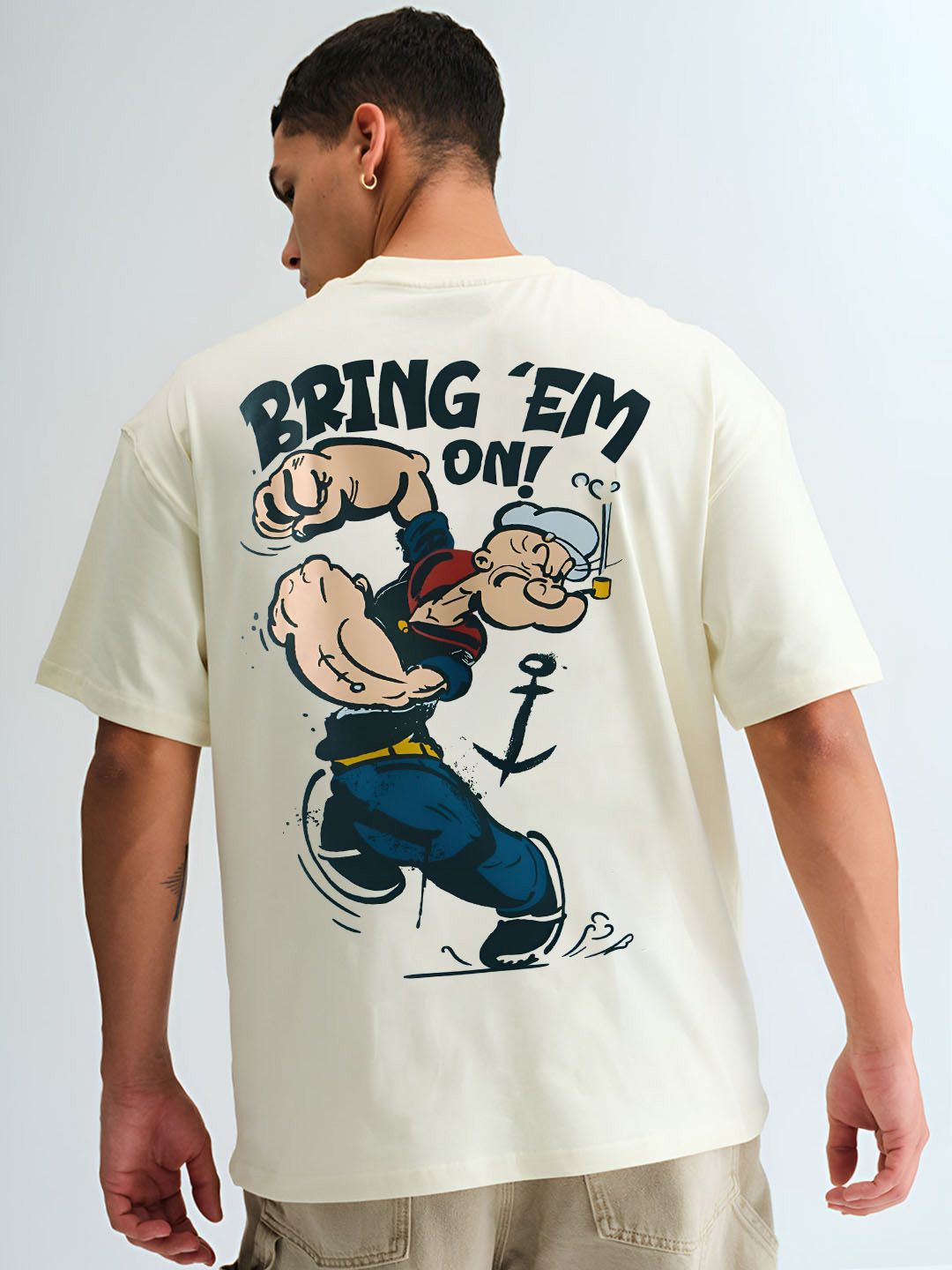 BDSQUARE Men Popeye Printed T-shirt