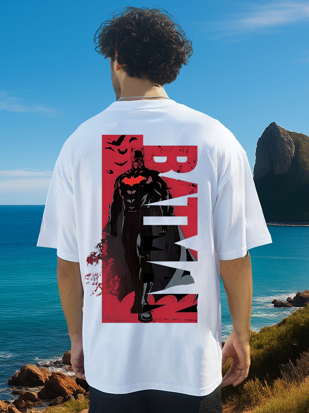 BDSQUARE Men Typography Batman Printed T-shirt
