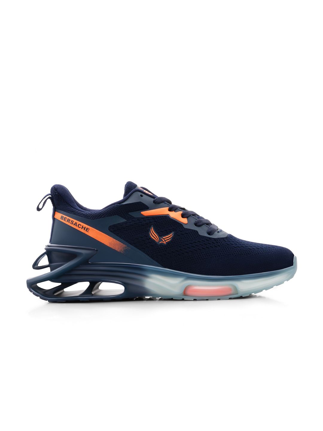 BERSACHE Men Navy Blue Lace-Ups Mid-Top Road Running Sports Shoes