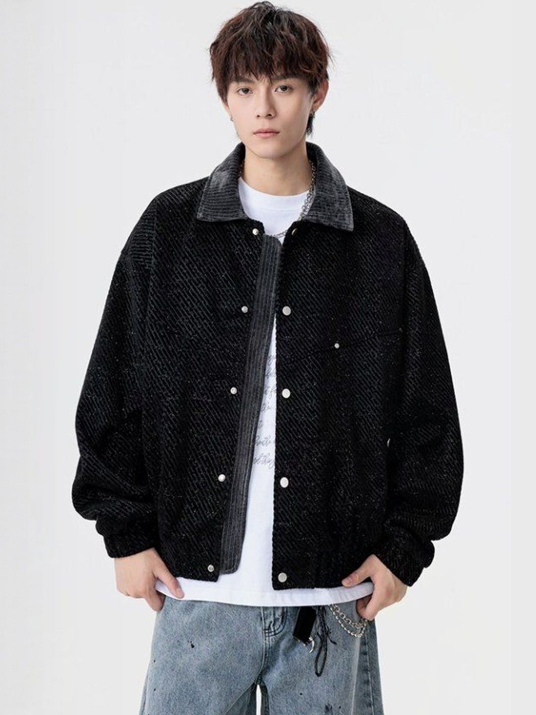 Mast & Harbour Self Design Spread Collar Long Sleeves Tailored Jacket