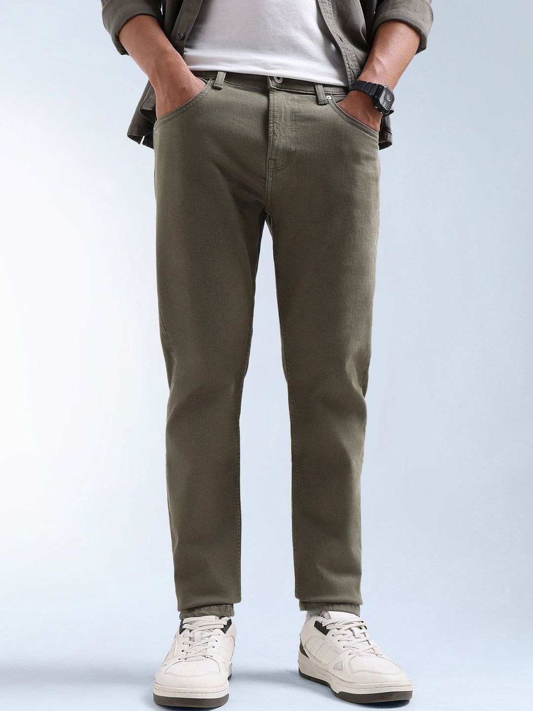 Flying Machine Men Tapered Fit Low-Rise Cotton Stretchable Jeans