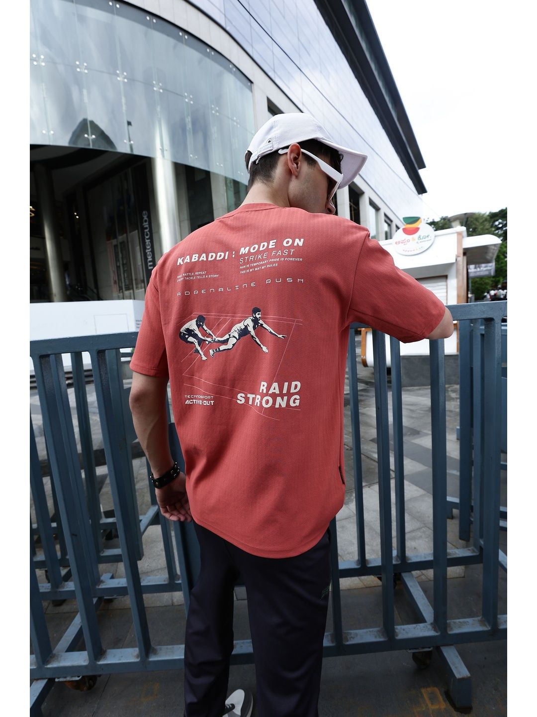 Technosport Men Anti Static Graphic Printed Round Neck T-shirt