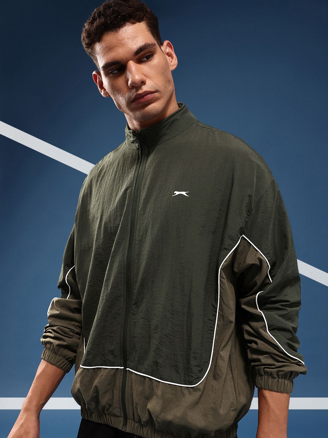 Slazenger Colourblocked Sporty Oversized Jacket