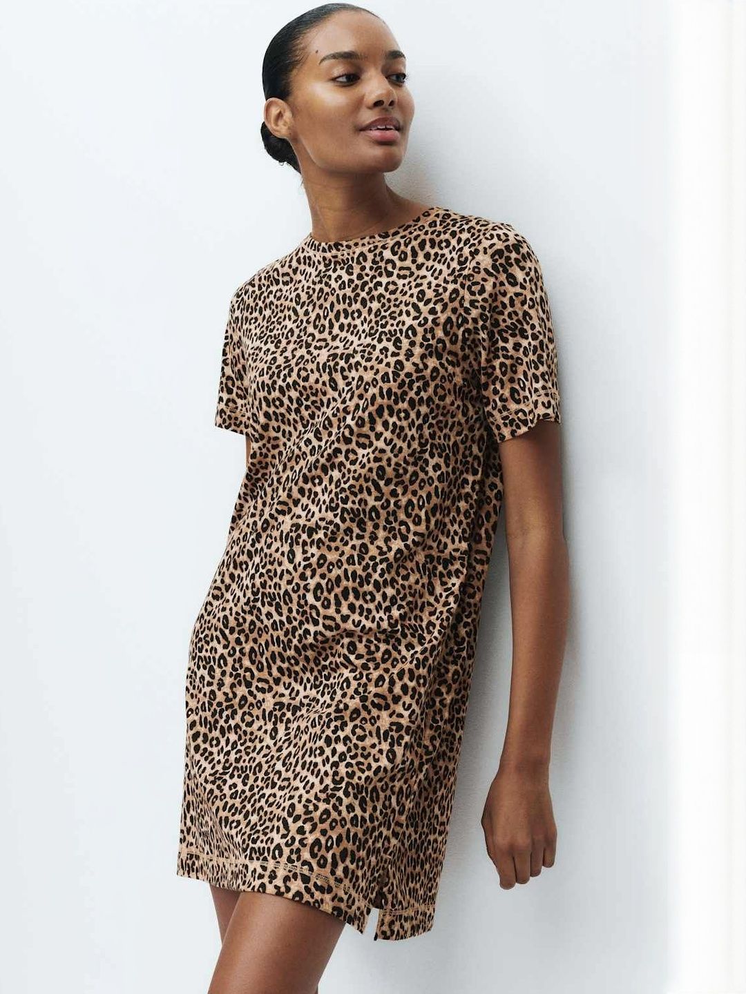 Marks & Spencer Women Animal Printed Pure Cotton T-shirt & Shorts Night suit deal from myntra
