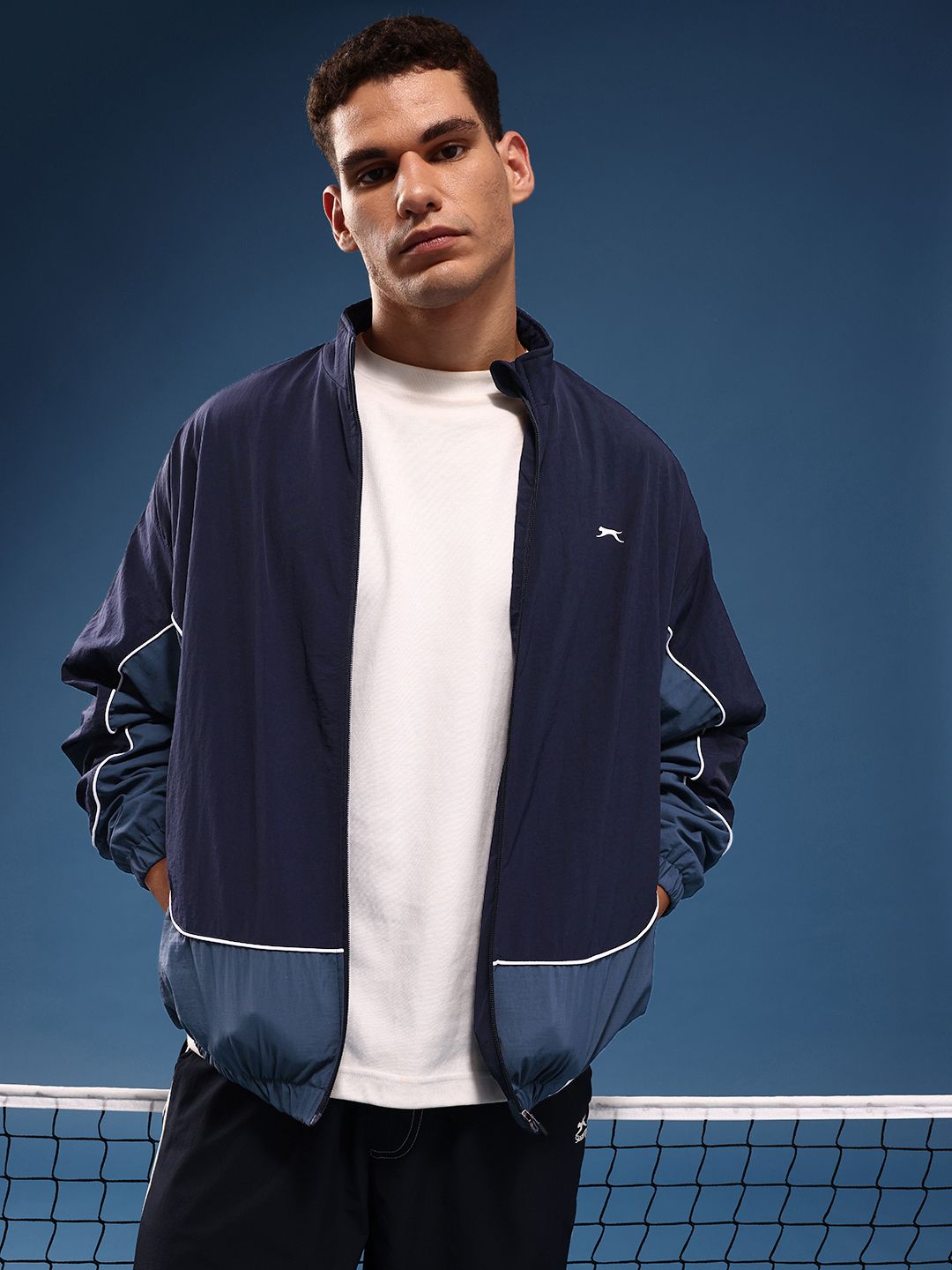 Slazenger Colourblocked Sporty Oversized Jacket