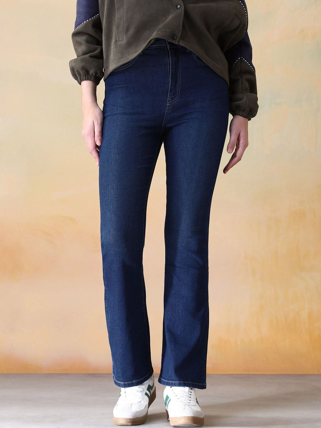 Flying Machine Women High-Rise Bootcut Stretchable Jeans