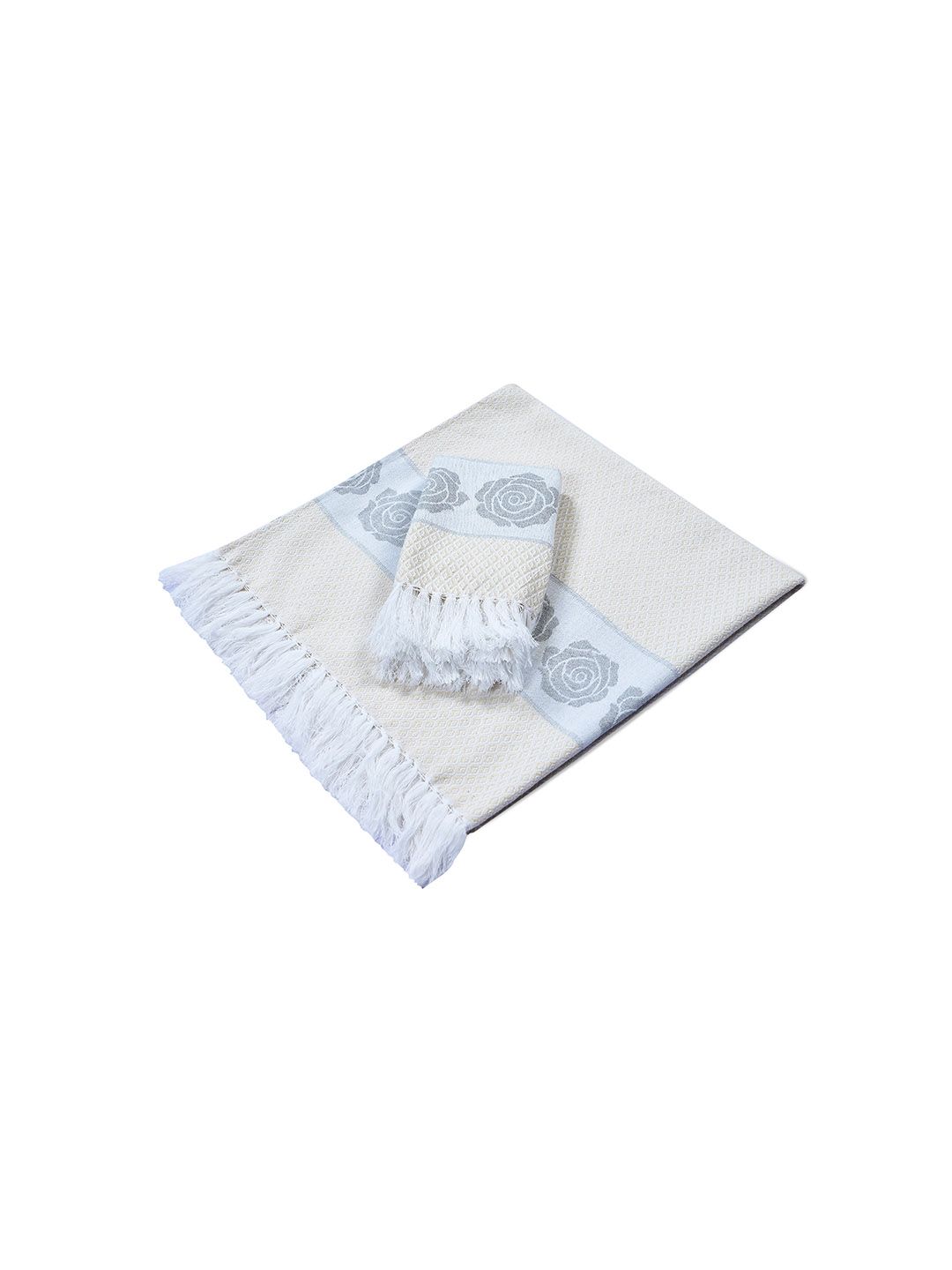 Saral Home Set Of 2 Cotton 400 GSM Quick Dry Bath & Hand Towel Set