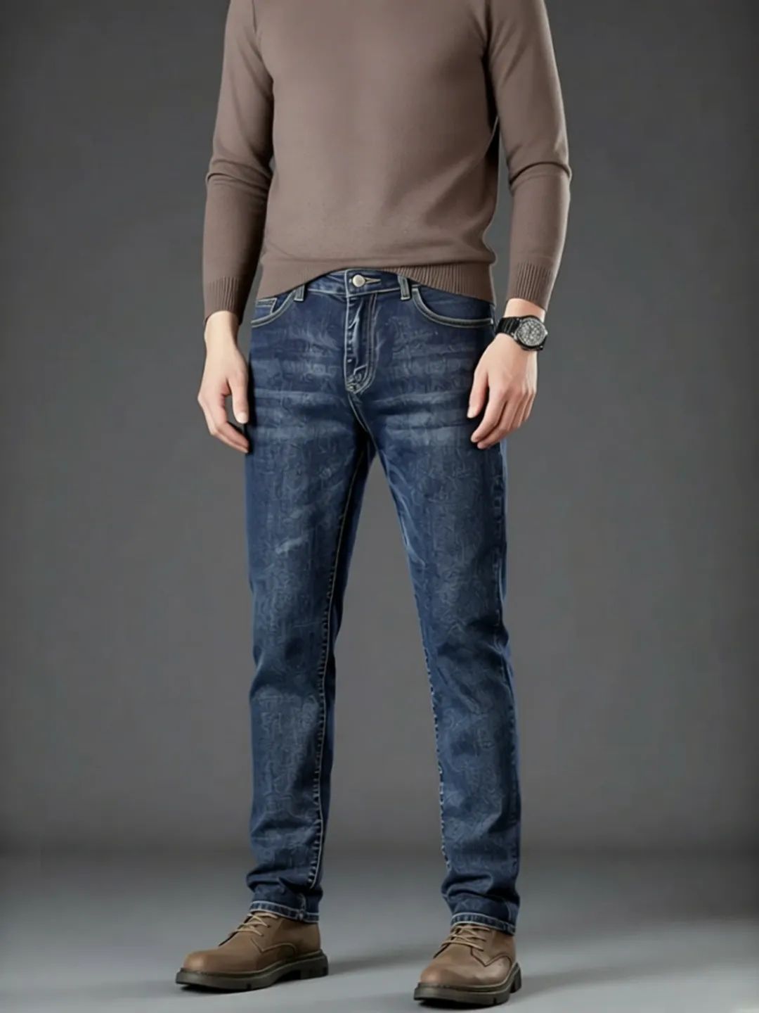 HERE&NOW Men Regular Fit Mid-Rise Light Fade Jeans
