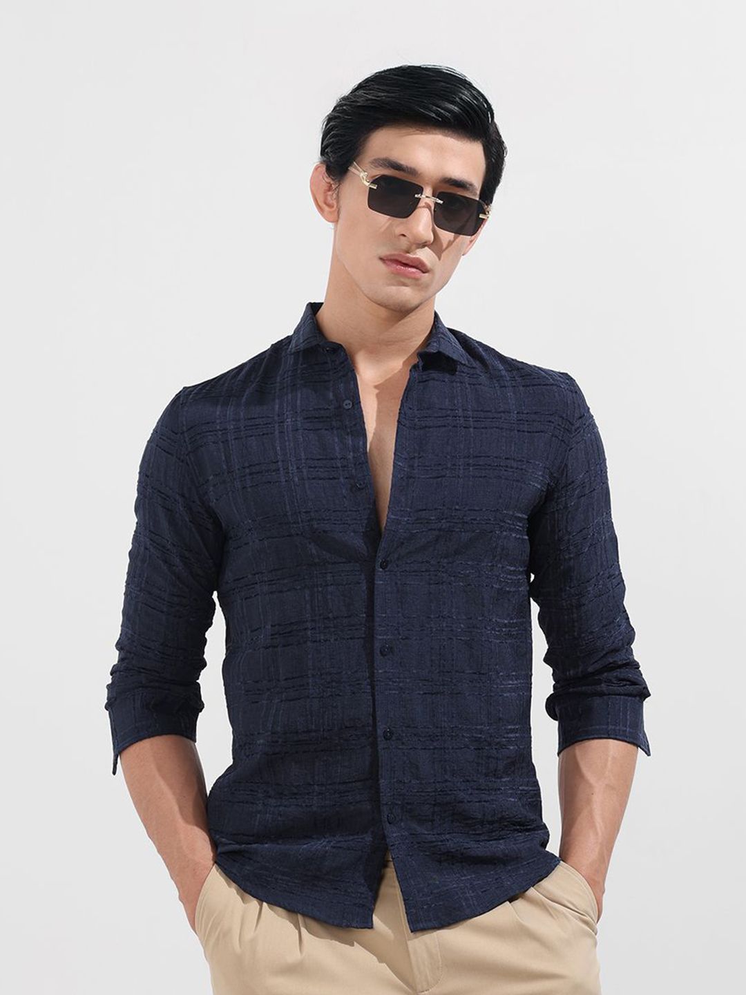 The Indian Garage Co Men Slim Fit Casual Shirt