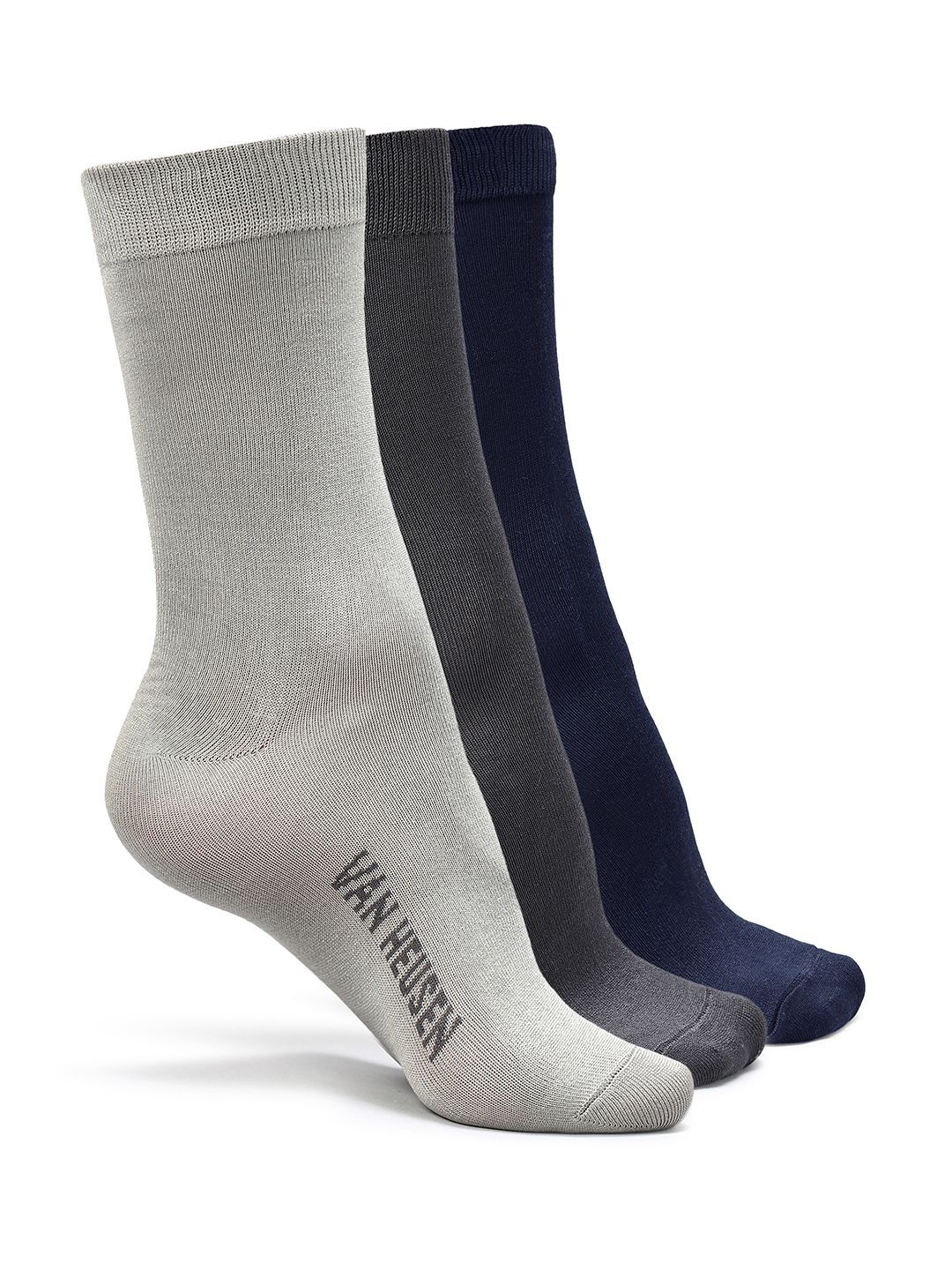 Van Heusen Innerwear Men Pack Of 3 Cotton Calf Length Socks