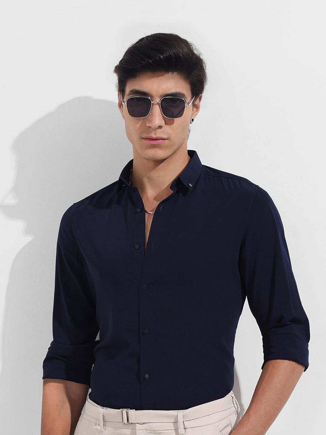 The Indian Garage Co Men Slim Fit Casual Shirt