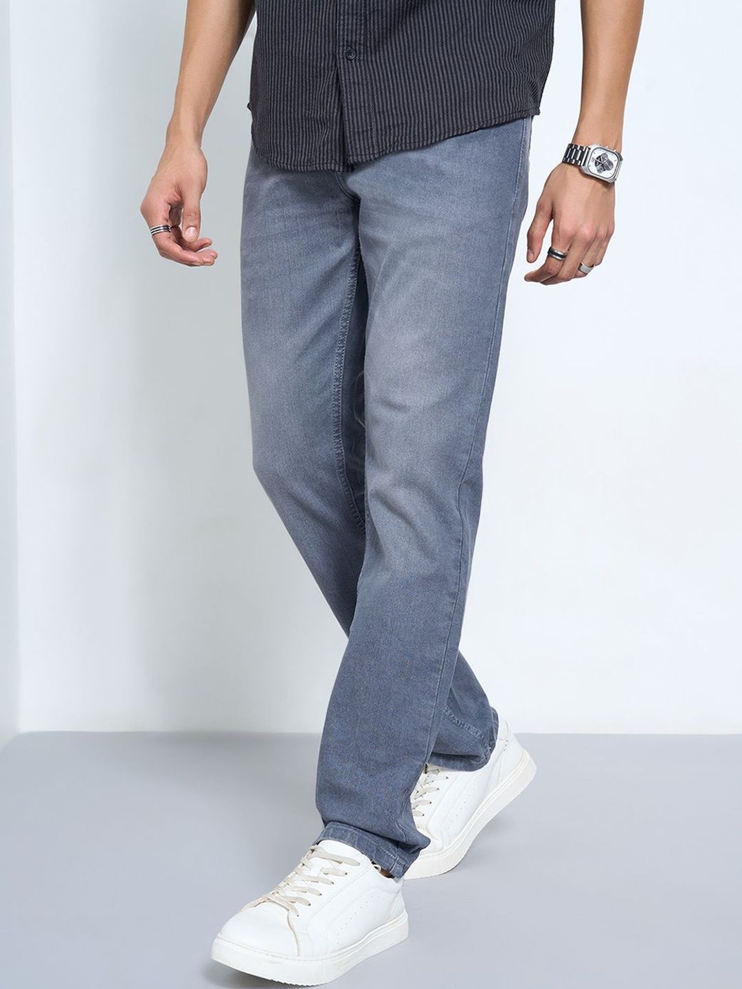 SF JEANS by Pantaloons Men Slim Fit Mid-Rise Light Fade Jeans