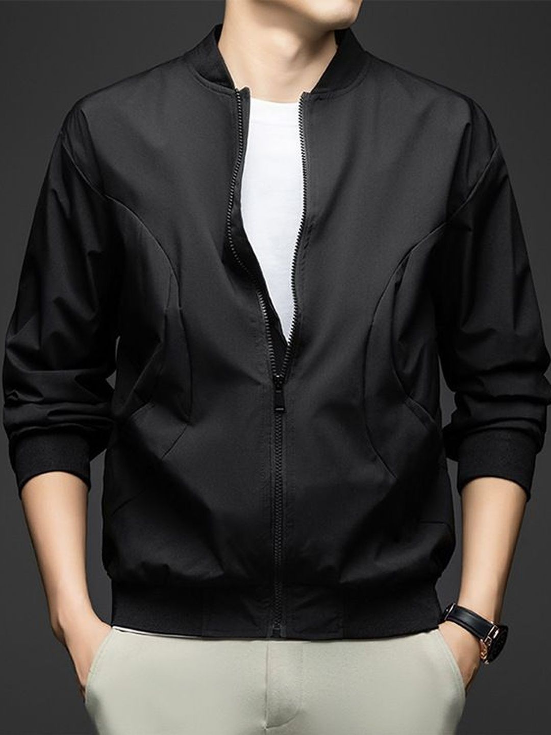 StyleCast x Revolte Stand Collar Tailored Jacket