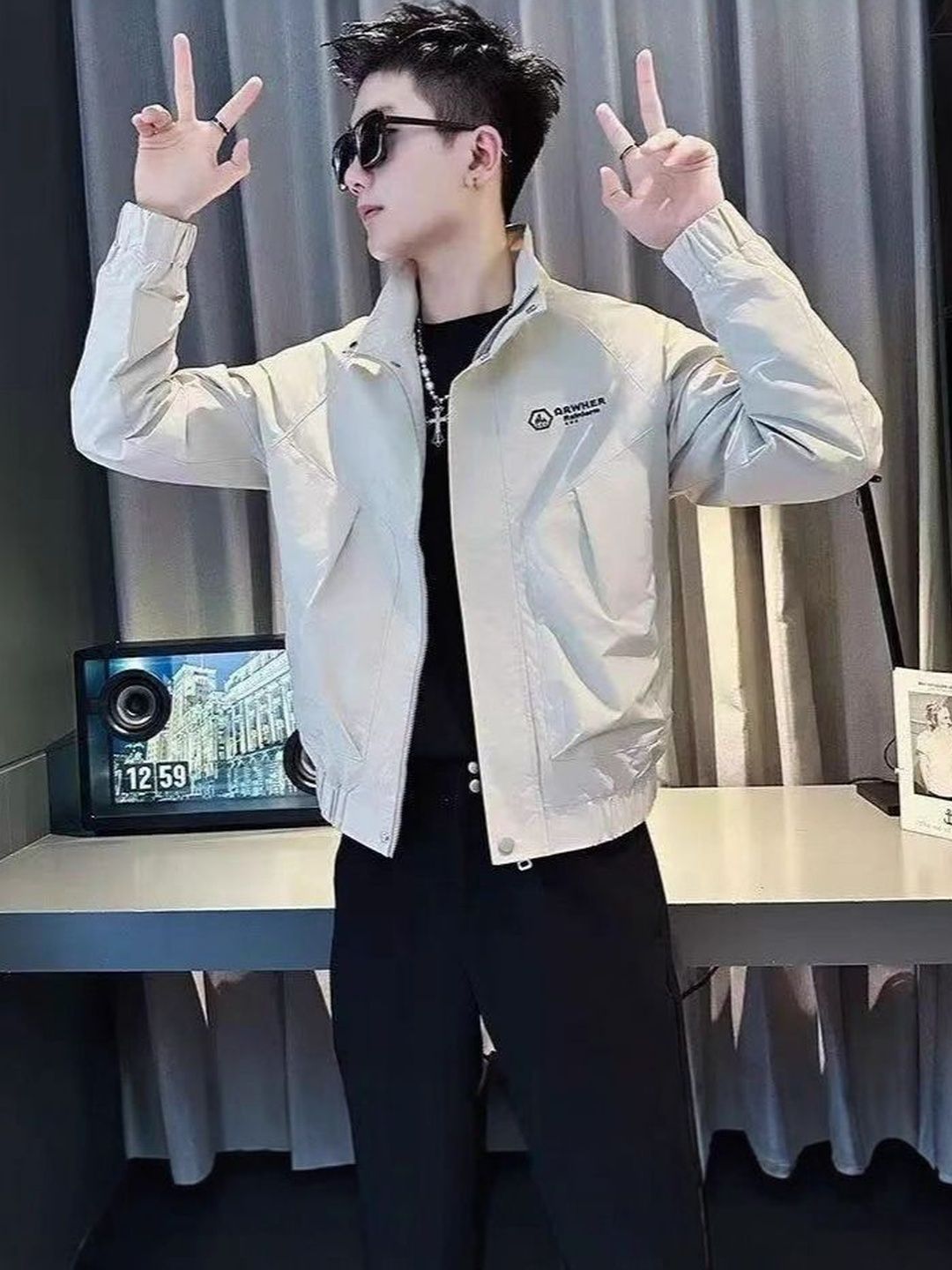 StyleCast x Revolte Stand Collar Tailored Jacket