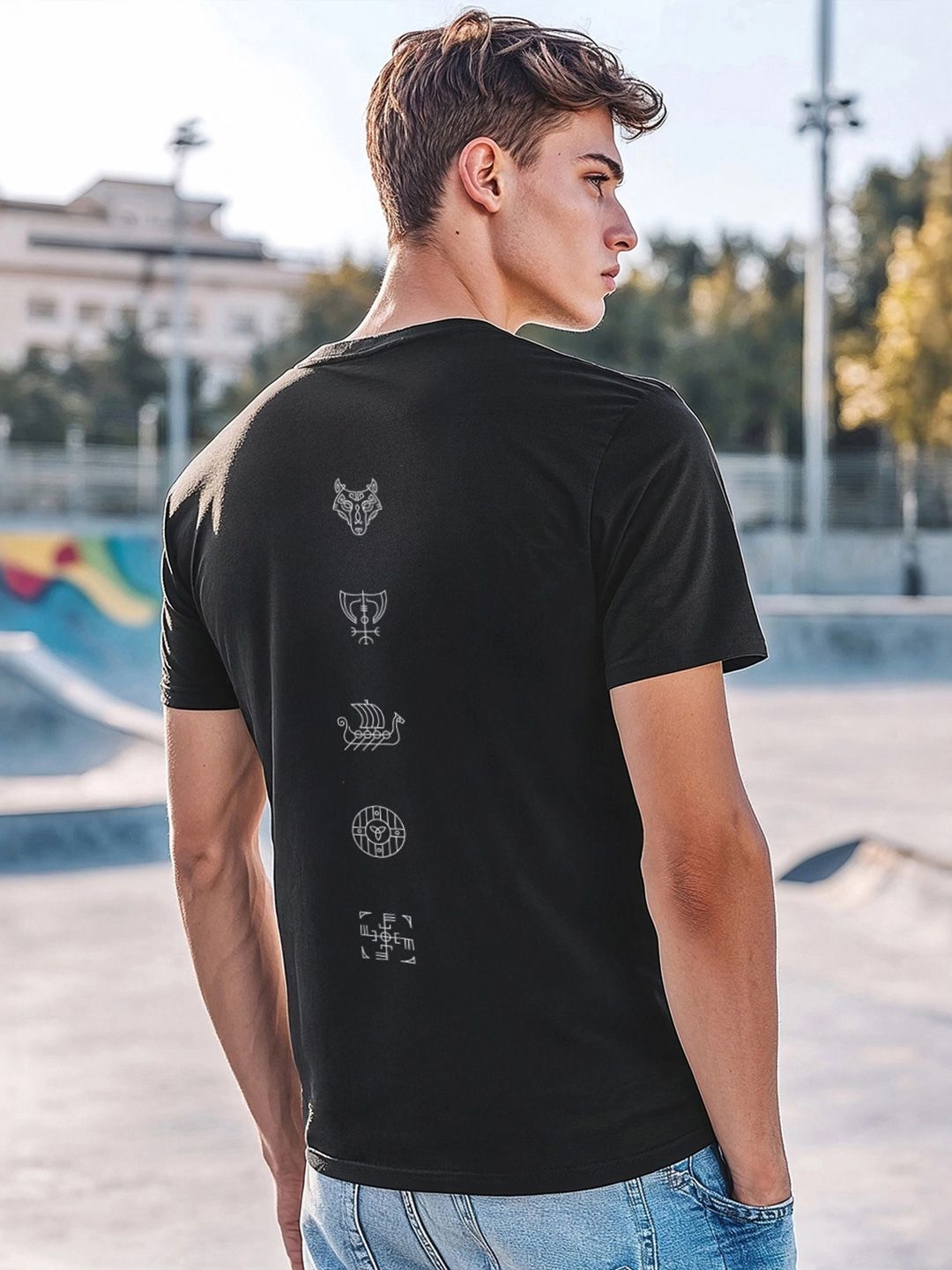 Bewakoof Men Black Typography Printed Pure Cotton T-shirt