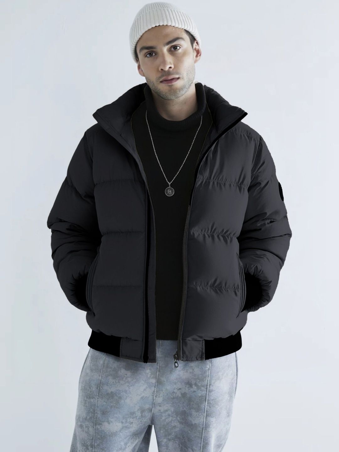 StyleCast x Revolte Stand Collar Parka Jacket