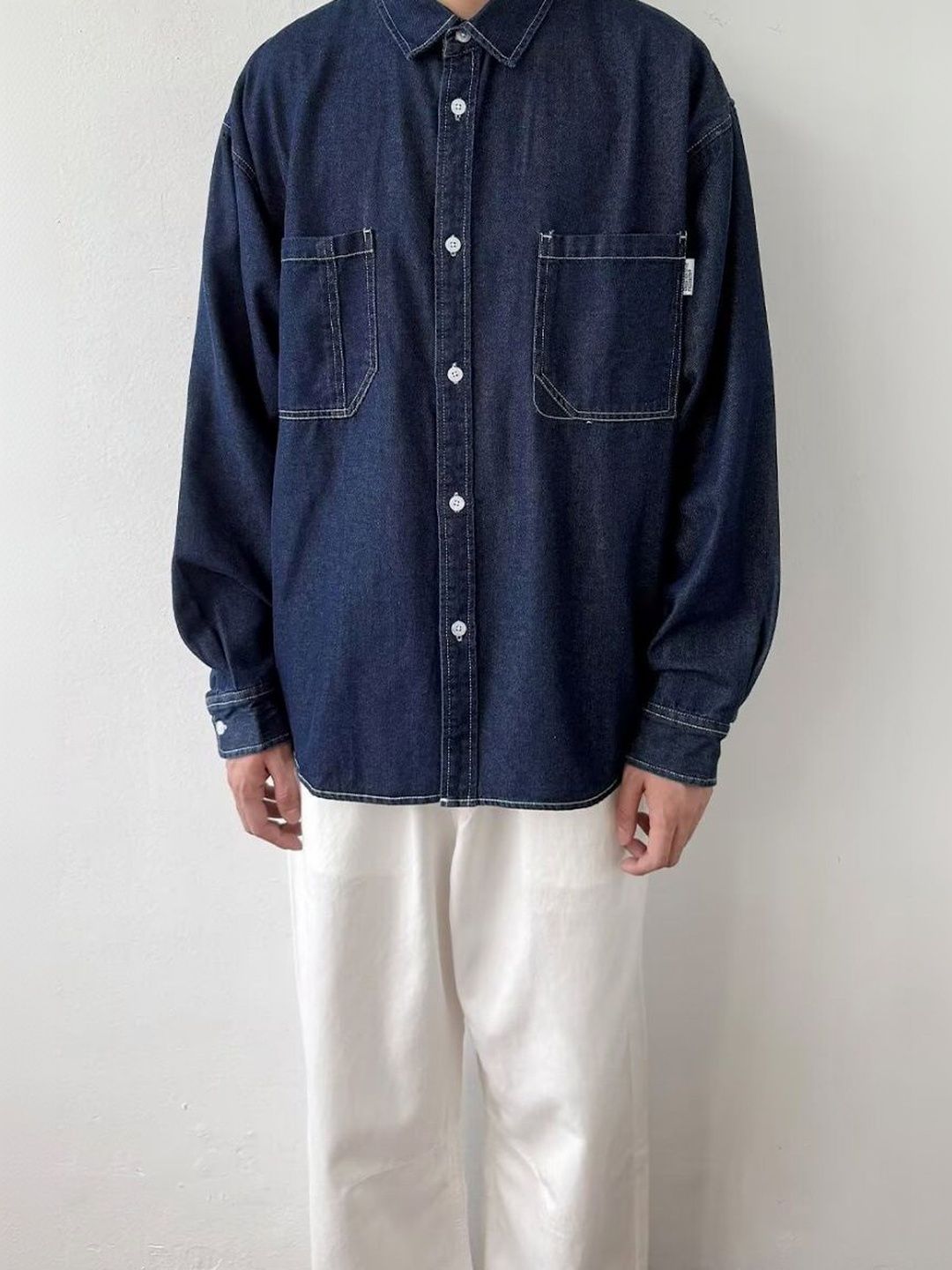 StyleCast x Revolte Spread Collar Denim Jacket