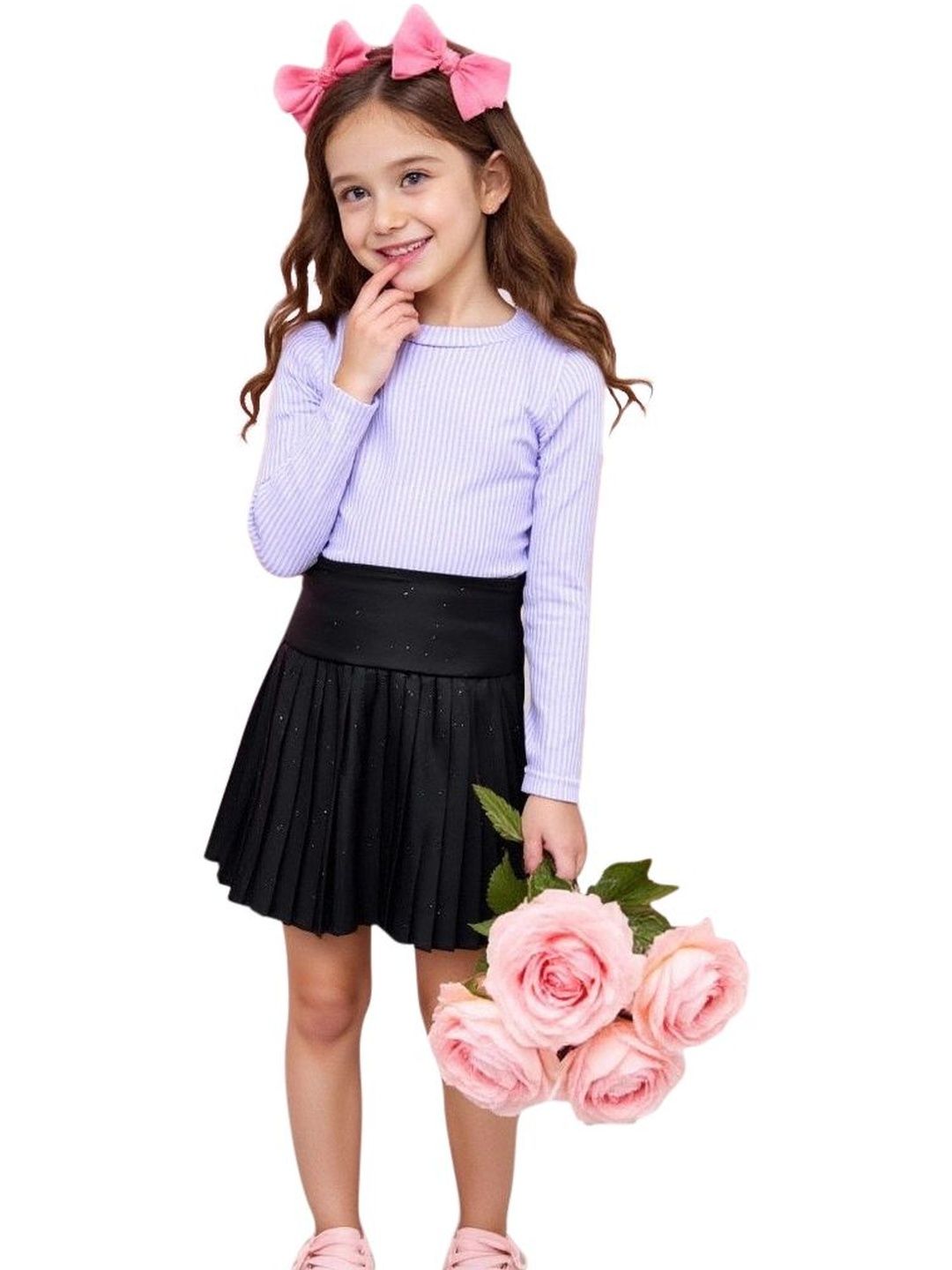 StyleCast x Revolte Girls Round Neck Top With Skirt
