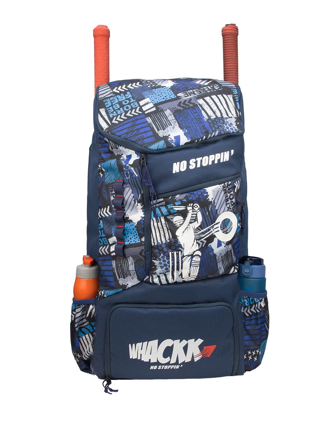 Whackk Whackk Unisex Printed 103L Cricket Kit Bag Backpack with Shoe Pocket